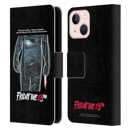 Friday the 13th 1980 Graphics Poster Leather Book Wallet Case Cover For Apple iPhone 13 Mini