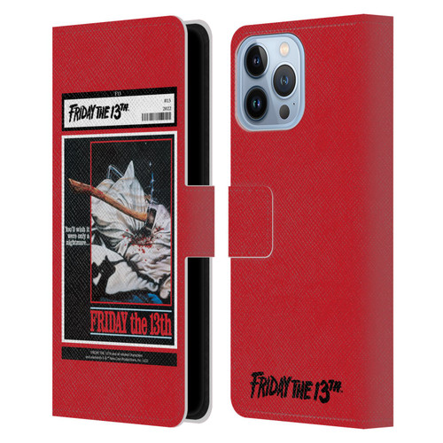 Friday the 13th 1980 Graphics Poster 2 Leather Book Wallet Case Cover For Apple iPhone 13 Pro Max