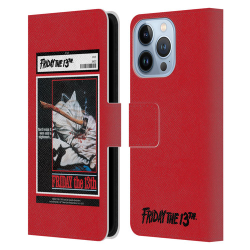 Friday the 13th 1980 Graphics Poster 2 Leather Book Wallet Case Cover For Apple iPhone 13 Pro