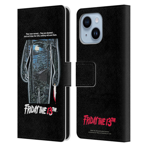 Friday the 13th 1980 Graphics Poster Leather Book Wallet Case Cover For Apple iPhone 14 Plus
