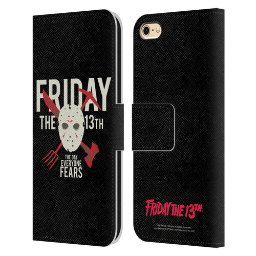 Friday the 13th 1980 Graphics The Day Everyone Fears Leather Book Wallet Case Cover For Apple iPhone 6 / iPhone 6s