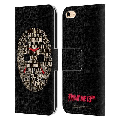 Friday the 13th 1980 Graphics Typography Leather Book Wallet Case Cover For Apple iPhone 6 / iPhone 6s