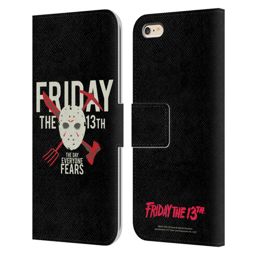Friday the 13th 1980 Graphics The Day Everyone Fears Leather Book Wallet Case Cover For Apple iPhone 6 Plus / iPhone 6s Plus