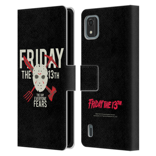 Friday the 13th 1980 Graphics The Day Everyone Fears Leather Book Wallet Case Cover For Nokia C2 2nd Edition