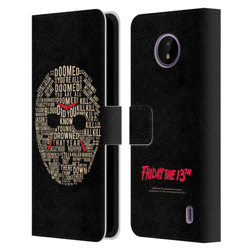 Friday the 13th 1980 Graphics Typography Leather Book Wallet Case Cover For Nokia C10 / C20