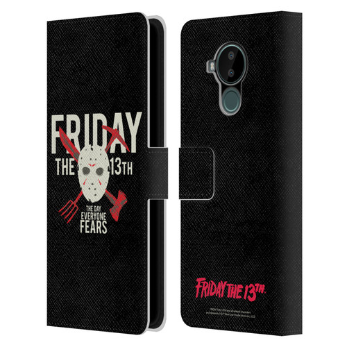 Friday the 13th 1980 Graphics The Day Everyone Fears Leather Book Wallet Case Cover For Nokia C30