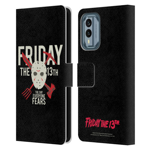 Friday the 13th 1980 Graphics The Day Everyone Fears Leather Book Wallet Case Cover For Nokia X30