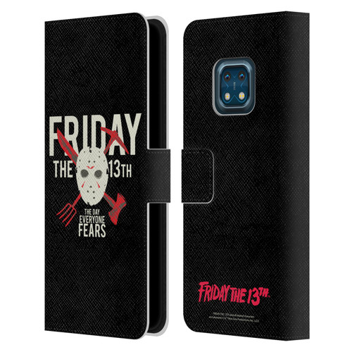 Friday the 13th 1980 Graphics The Day Everyone Fears Leather Book Wallet Case Cover For Nokia XR20