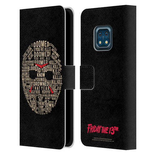 Friday the 13th 1980 Graphics Typography Leather Book Wallet Case Cover For Nokia XR20