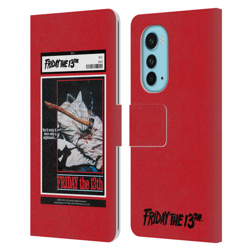 Friday the 13th 1980 Graphics Poster 2 Leather Book Wallet Case Cover For Motorola Edge (2022)