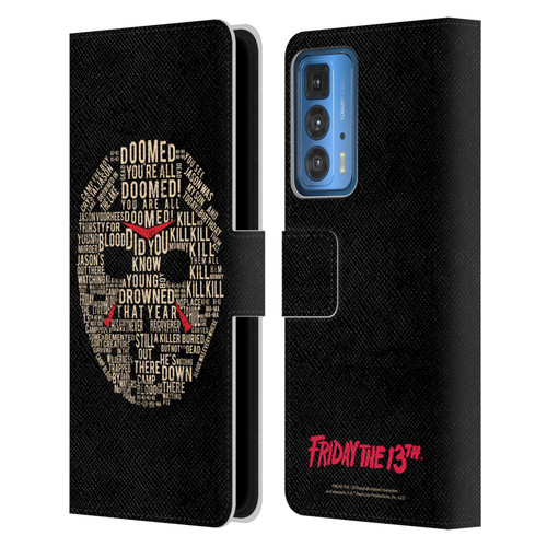Friday the 13th 1980 Graphics Typography Leather Book Wallet Case Cover For Motorola Edge 20 Pro
