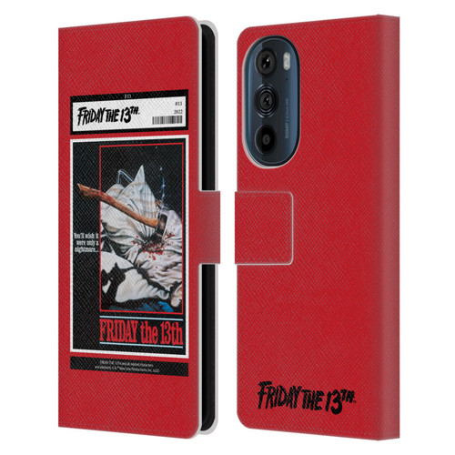 Friday the 13th 1980 Graphics Poster 2 Leather Book Wallet Case Cover For Motorola Edge 30