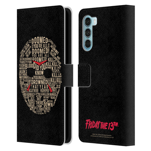 Friday the 13th 1980 Graphics Typography Leather Book Wallet Case Cover For Motorola Edge S30 / Moto G200 5G