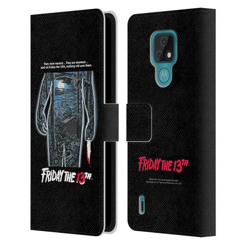 Friday the 13th 1980 Graphics Poster Leather Book Wallet Case Cover For Motorola Moto E7