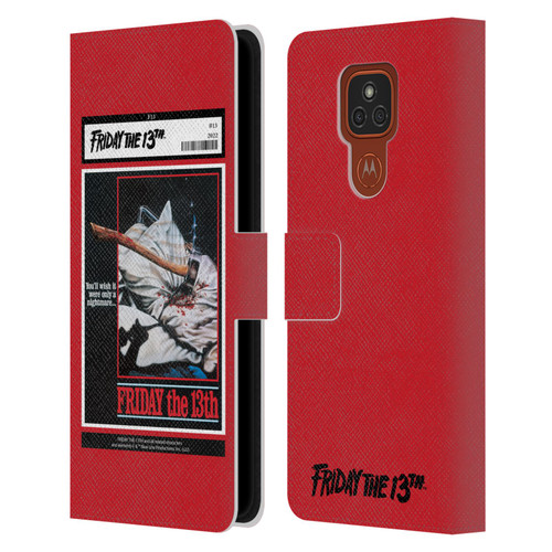 Friday the 13th 1980 Graphics Poster 2 Leather Book Wallet Case Cover For Motorola Moto E7 Plus