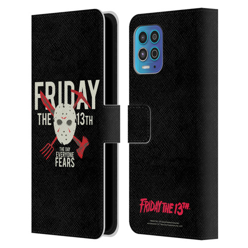 Friday the 13th 1980 Graphics The Day Everyone Fears Leather Book Wallet Case Cover For Motorola Moto G100