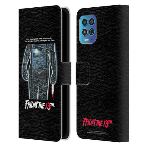 Friday the 13th 1980 Graphics Poster Leather Book Wallet Case Cover For Motorola Moto G100