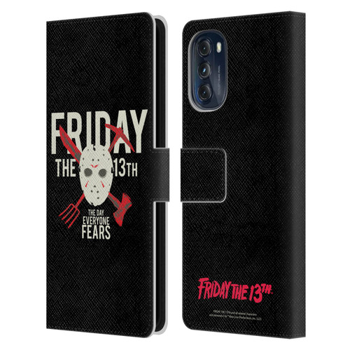 Friday the 13th 1980 Graphics The Day Everyone Fears Leather Book Wallet Case Cover For Motorola Moto G (2022)