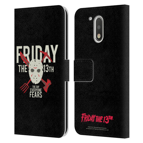 Friday the 13th 1980 Graphics The Day Everyone Fears Leather Book Wallet Case Cover For Motorola Moto G41