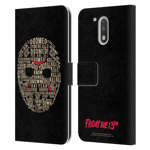 Friday the 13th 1980 Graphics Typography Leather Book Wallet Case Cover For Motorola Moto G41