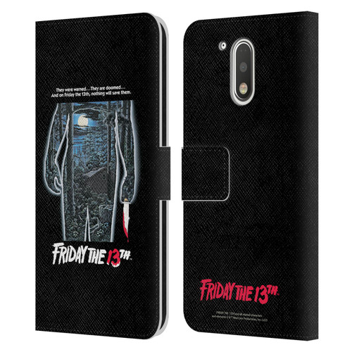 Friday the 13th 1980 Graphics Poster Leather Book Wallet Case Cover For Motorola Moto G41