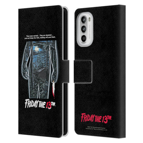 Friday the 13th 1980 Graphics Poster Leather Book Wallet Case Cover For Motorola Moto G52