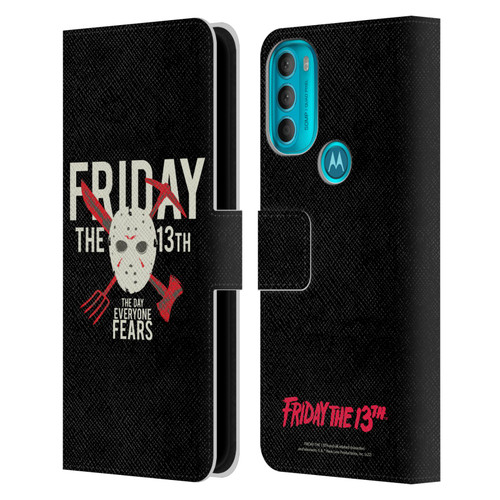 Friday the 13th 1980 Graphics The Day Everyone Fears Leather Book Wallet Case Cover For Motorola Moto G71 5G