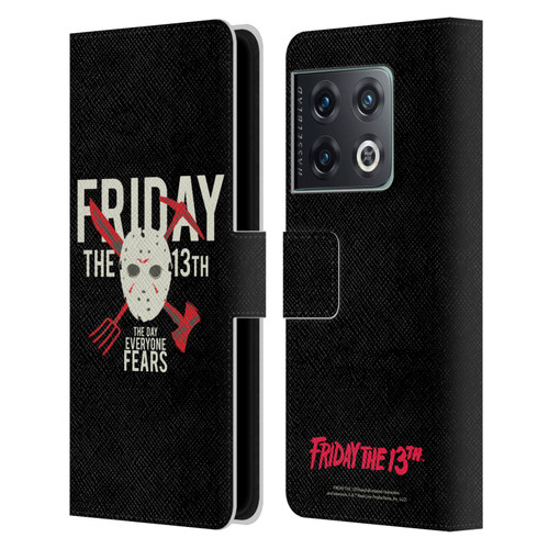 Friday the 13th 1980 Graphics The Day Everyone Fears Leather Book Wallet Case Cover For OnePlus 10 Pro