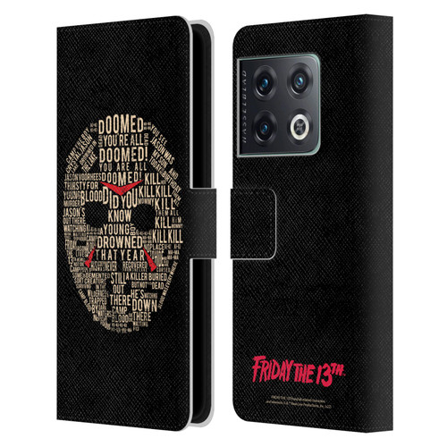 Friday the 13th 1980 Graphics Typography Leather Book Wallet Case Cover For OnePlus 10 Pro