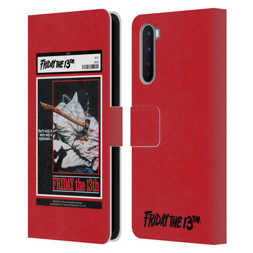 Friday the 13th 1980 Graphics Poster 2 Leather Book Wallet Case Cover For OnePlus Nord 5G
