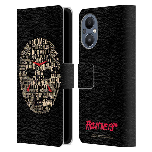 Friday the 13th 1980 Graphics Typography Leather Book Wallet Case Cover For OnePlus Nord N20 5G