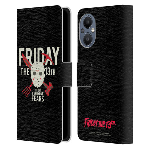 Friday the 13th 1980 Graphics The Day Everyone Fears Leather Book Wallet Case Cover For OnePlus Nord N20 5G