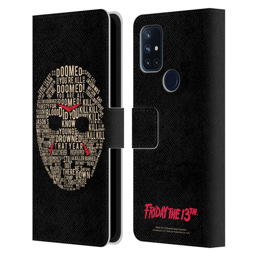Friday the 13th 1980 Graphics Typography Leather Book Wallet Case Cover For OnePlus Nord N10 5G