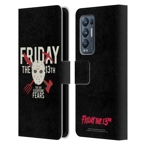 Friday the 13th 1980 Graphics The Day Everyone Fears Leather Book Wallet Case Cover For OPPO Find X3 Neo / Reno5 Pro+ 5G