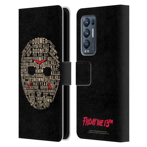 Friday the 13th 1980 Graphics Typography Leather Book Wallet Case Cover For OPPO Find X3 Neo / Reno5 Pro+ 5G