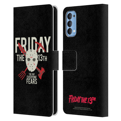 Friday the 13th 1980 Graphics The Day Everyone Fears Leather Book Wallet Case Cover For OPPO Reno 4 5G