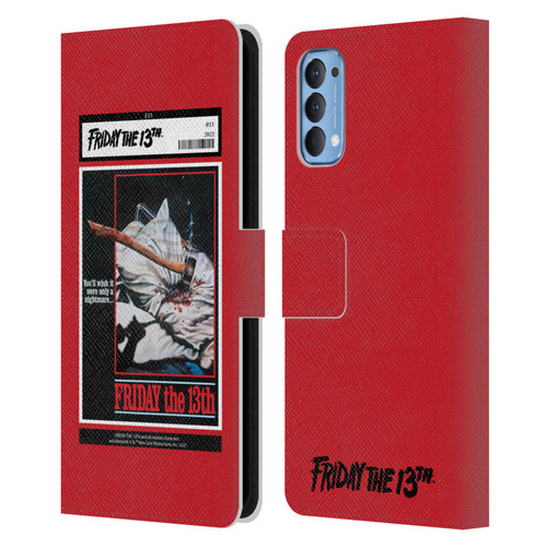 Friday the 13th 1980 Graphics Poster 2 Leather Book Wallet Case Cover For OPPO Reno 4 5G