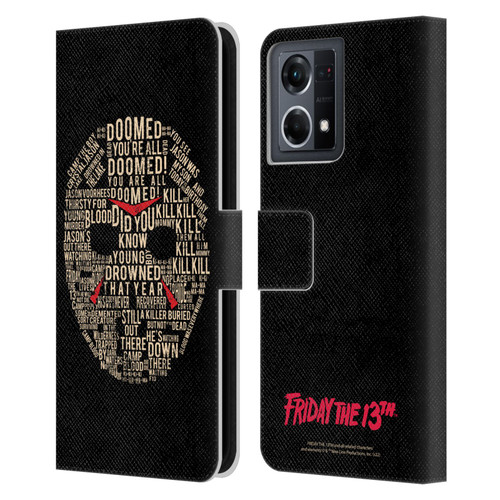 Friday the 13th 1980 Graphics Typography Leather Book Wallet Case Cover For OPPO Reno8 4G