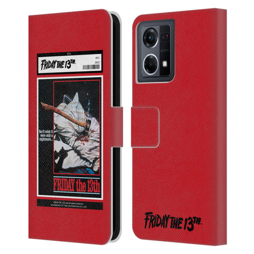Friday the 13th 1980 Graphics Poster 2 Leather Book Wallet Case Cover For OPPO Reno8 4G