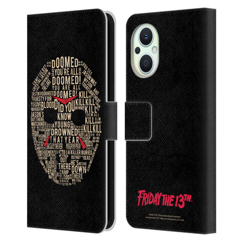 Friday the 13th 1980 Graphics Typography Leather Book Wallet Case Cover For OPPO Reno8 Lite