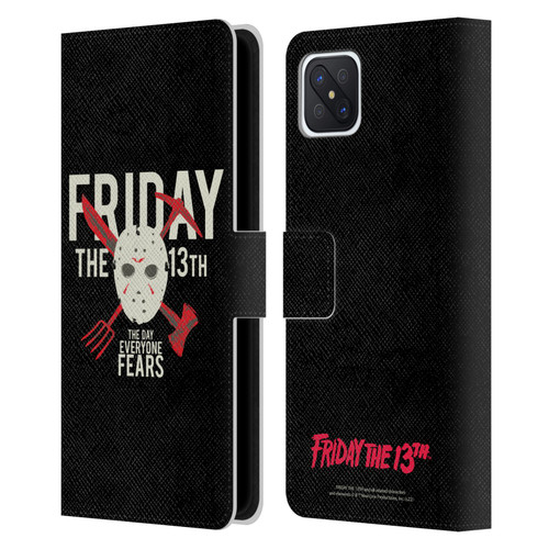 Friday the 13th 1980 Graphics The Day Everyone Fears Leather Book Wallet Case Cover For OPPO Reno4 Z 5G
