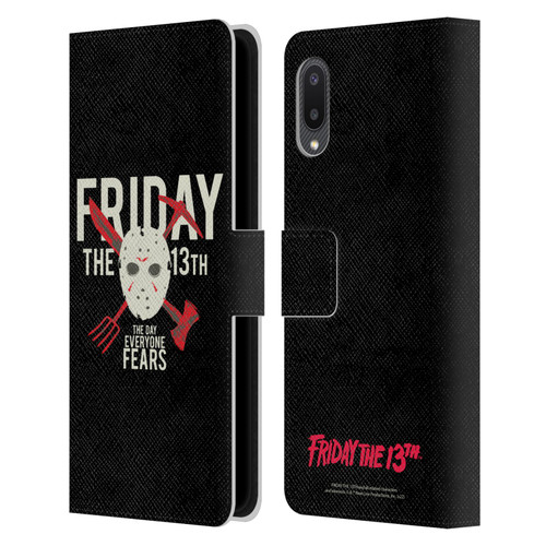 Friday the 13th 1980 Graphics The Day Everyone Fears Leather Book Wallet Case Cover For Samsung Galaxy A02/M02 (2021)