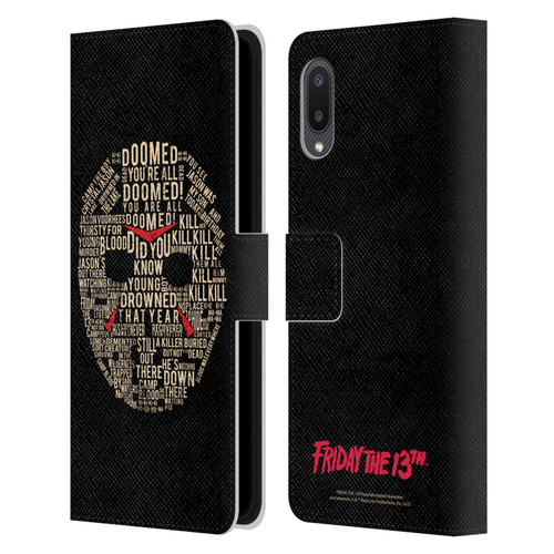 Friday the 13th 1980 Graphics Typography Leather Book Wallet Case Cover For Samsung Galaxy A02/M02 (2021)