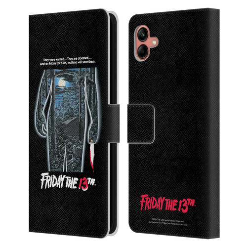 Friday the 13th 1980 Graphics Poster Leather Book Wallet Case Cover For Samsung Galaxy A04 (2022)