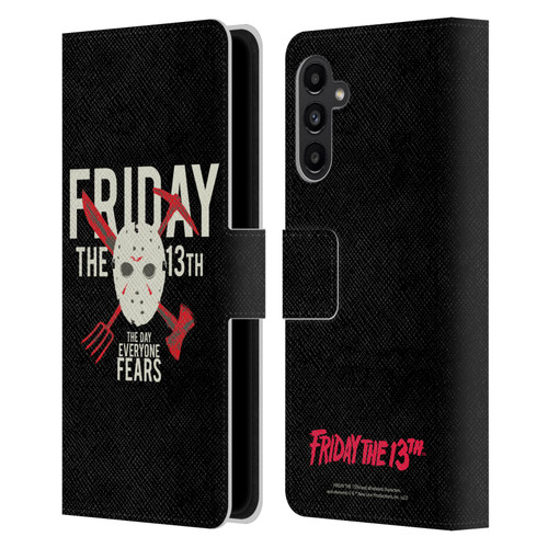 Friday the 13th 1980 Graphics The Day Everyone Fears Leather Book Wallet Case Cover For Samsung Galaxy A13 5G (2021)
