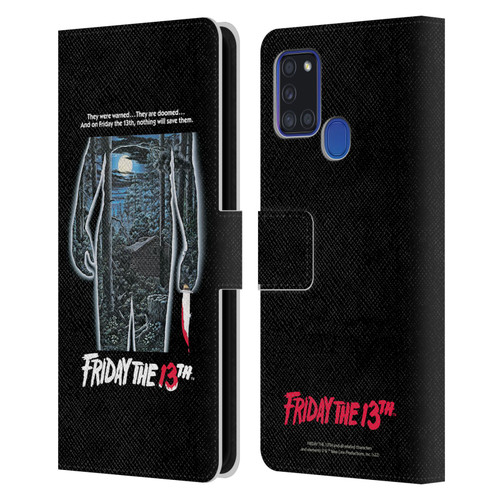 Friday the 13th 1980 Graphics Poster Leather Book Wallet Case Cover For Samsung Galaxy A21s (2020)