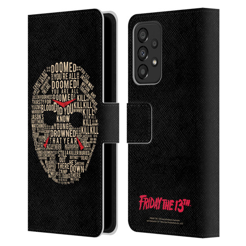 Friday the 13th 1980 Graphics Typography Leather Book Wallet Case Cover For Samsung Galaxy A33 5G (2022)