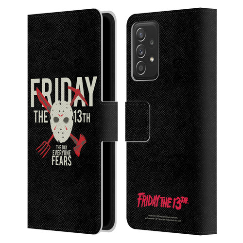 Friday the 13th 1980 Graphics The Day Everyone Fears Leather Book Wallet Case Cover For Samsung Galaxy A52 / A52s / 5G (2021)