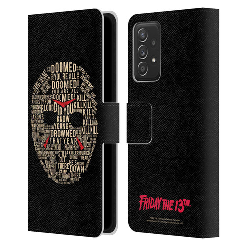 Friday the 13th 1980 Graphics Typography Leather Book Wallet Case Cover For Samsung Galaxy A53 5G (2022)