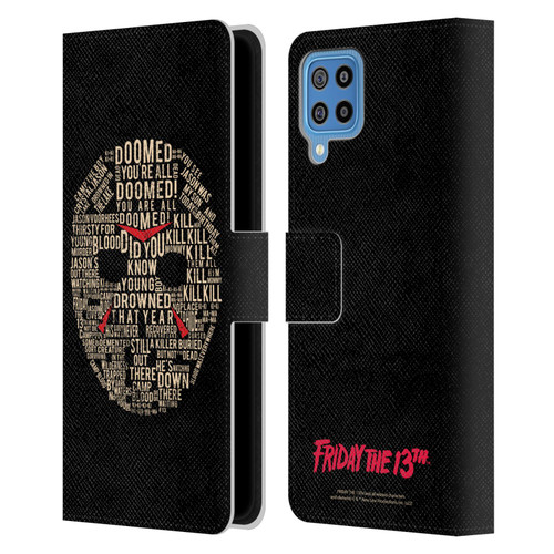 Friday the 13th 1980 Graphics Typography Leather Book Wallet Case Cover For Samsung Galaxy F22 (2021)